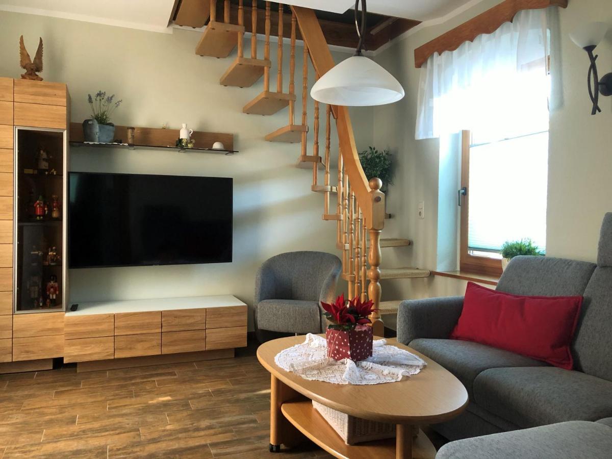 Ferienhaus Erzgebirge "An Der Trebe" Mit Kamin Und Sauna Нойхаузен Экстерьер фото